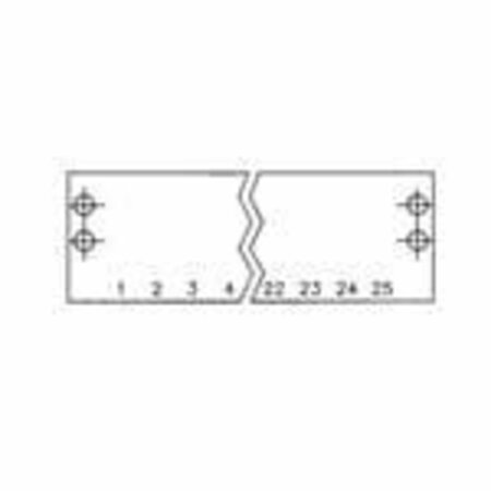 CONNECTIVITY SOLUTIONS Barrier Strip Terminal Block, 30A, 2 Row(S), 1 Deck(S) MS-5-142